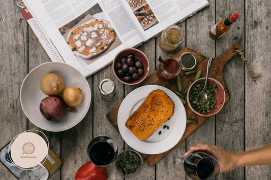 family cookbook in the kitchen